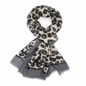 Edgy Leopard - Grey Scarf